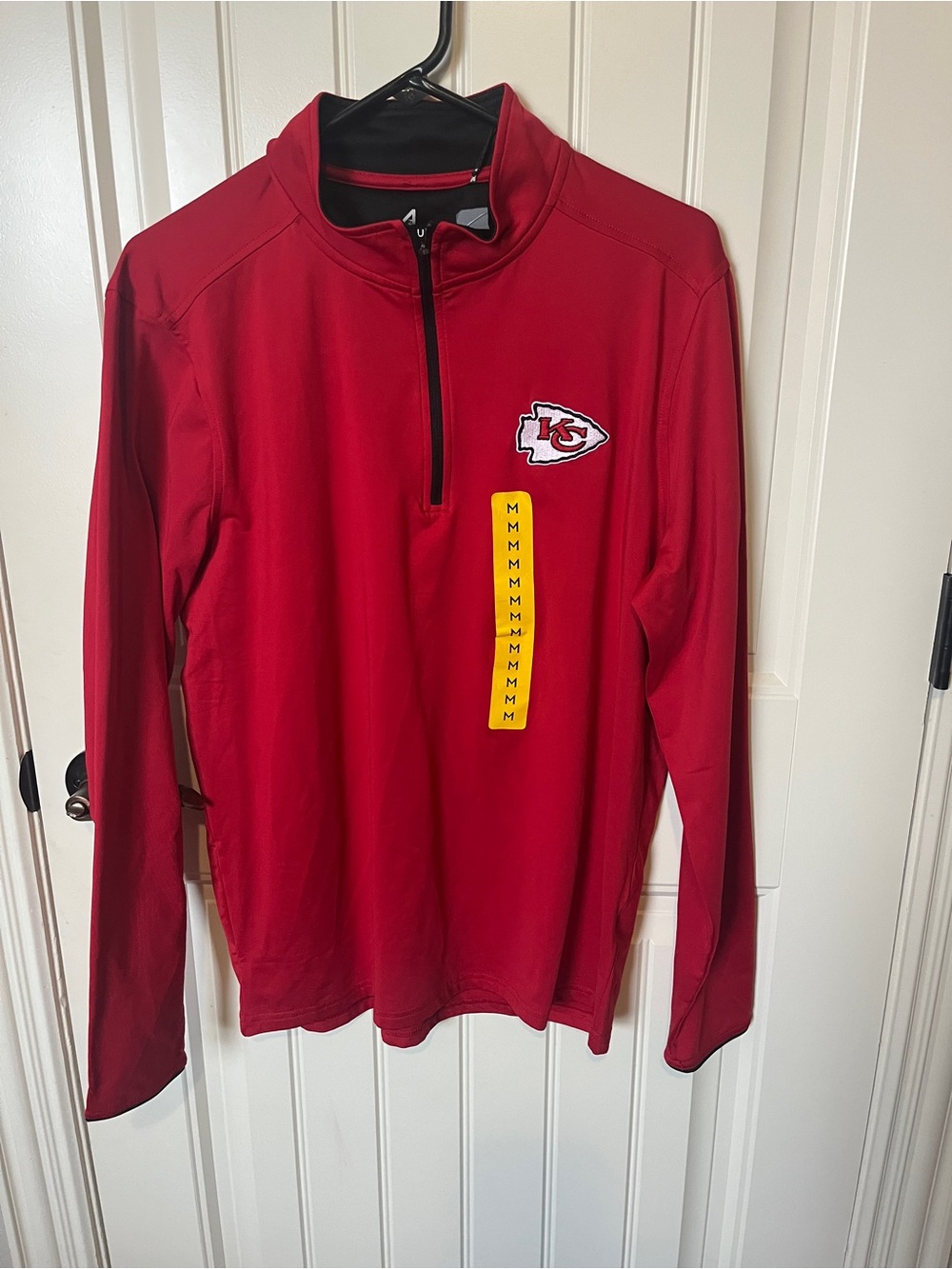 Antigua Red Kansas City Chiefs Quarter-Zip Pullover